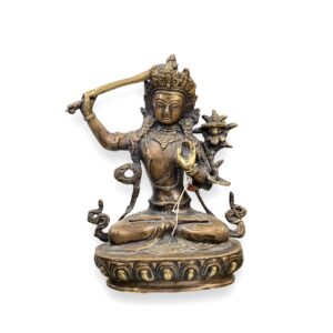 Estatue de Manjushri de Bronce  22 Cm